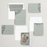 "Delicate" - Wedding Invitations in Eucalyptus by Emily Sabol Goss - Invitation Suite