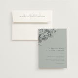 "Delicate" - Wedding Invitations in Eucalyptus by Emily Sabol Goss - Invitation with Envelope