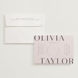 "Eclectic" - Wedding Invitations in Dusty Rose by Vera Lim - Invitation with Envelope