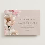 "Chalk Floral" - Wedding Invitations in Dove by Olivia Kanaley Inman - Front