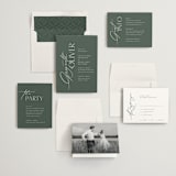 "Flip" - Wedding Invitations in Forest by Kelly Schmidt - Invitation Suite