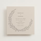"leafy wreath" - Wedding Invitations in Taupe by Ghazal Ali - Front