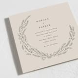 "leafy wreath" - Wedding Invitations in Taupe by Ghazal Ali - Detail