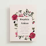 "Rose Garden" - Wedding Invitations in Magenta by Leah Bisch - Front