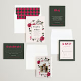"Rose Garden" - Wedding Invitations in Magenta by Leah Bisch - Invitation Suite