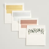"More Than Words" - Wedding Invitations in Bridal White by Design Lotus - Envelope Liner Options