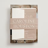 "Getaway" - Wedding Invitations in Snow by Erin L. Wilson - Assembled with Belly Band