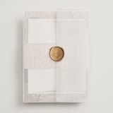 "Getaway" - Wedding Invitations in Snow by Erin L. Wilson - Assembled with Vellum Wrap and Wax Seal