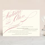 "Winter Flourish" - Wedding Invitations in Petal Pink by Annie Clark - Front