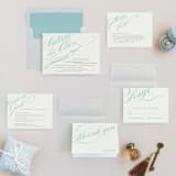 "Winter Flourish" - Wedding Invitations in Petal Pink by Annie Clark - Invitation Suite