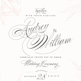 "Flora" - Wedding Invitations in Blush by Nicoletta Savod - Close-Up