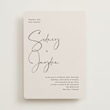 "stylist script" - Wedding Invitations in Ivory by Cass Loh - Front