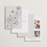 "stylist script" - Wedding Invitations in Ivory by Cass Loh - Back of Card Options