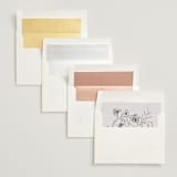 "stylist script" - Wedding Invitations in Ivory by Cass Loh - Envelope Liner Options