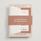 "margaux" - Wedding Invitations in Sand by Lindsay Stetson Thompson - Assembled with Belly Band