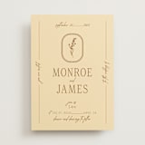"Classic and Floral" - Wedding Invitations in Bark by Jen Ramsey - Front
