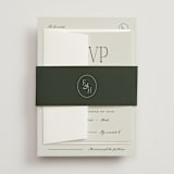 "Hayes" - Wedding Invitations in Forest by Blustery August - Assembled with Belly Band