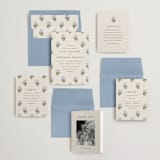"Blockprint" - Wedding Invitations in Almond by Olivia Kanaley Inman - Invitation Suite