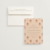 "Blockprint" - Wedding Invitations in Sunset by Olivia Kanaley Inman - Invitation with Envelope