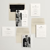 "Side by Side" - Wedding Invitations in Tuxedo by Orasie - Invitation Suite