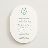 "Palm Tree Crest" - Wedding Invitations in Palm by Erika Firm - Front