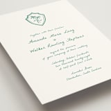 "Palm Tree Crest" - Wedding Invitations in Palm by Erika Firm - Detail