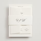 "Terra" - Wedding Invitations in Snow by Pixel and Hank - Assembled with Belly Band