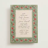 "Wedding Tapestry" - Wedding Invitations in Coral Fern by Chris Griffith - Front