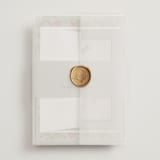 "Wedding Tapestry" - Wedding Invitations in Coral Fern by Chris Griffith - Assembled with Vellum Wrap and Wax Seal