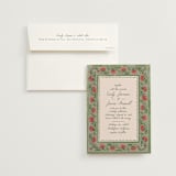 "Wedding Tapestry" - Wedding Invitations in Coral Fern by Chris Griffith - Invitation with Envelope