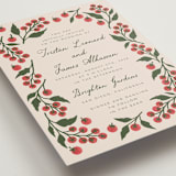 "Cherry Tomatoes" - Wedding Invitations in Tomato by Katharine Watson - Detail
