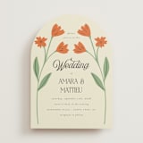 "Vintage Wildflowers" - Wedding Invitations in Coral by Morgan Kendall - Front