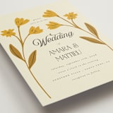 "Vintage Wildflowers" - Wedding Invitations in Yolk by Morgan Kendall - Detail