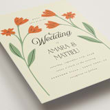 "Vintage Wildflowers" - Wedding Invitations in Coral by Morgan Kendall - Detail