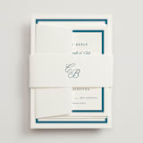 "Coast" - Wedding Invitations in Ocean by Kelly Schmidt - Assembled with Belly Band
