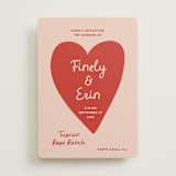 "Big Heart Wedding" - Wedding Invitations in Blush by Ani Somi - Front