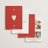 "Big Heart Wedding" - Wedding Invitations in Cherry by Ani Somi - Back of Card Options