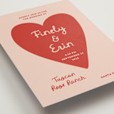 "Big Heart Wedding" - Wedding Invitations in Blush by Ani Somi - Detail