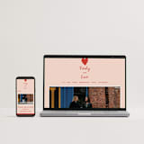 "Big Heart Wedding" - Wedding Invitations in Blush by Ani Somi - FREE Wedding Website