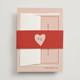 "Big Heart Wedding" - Wedding Invitations in Blush by Ani Somi - Assembled with Belly Band