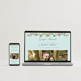 "Tropical Crest" - Wedding Invitations in Papaya by Susan Moyal - FREE Wedding Website