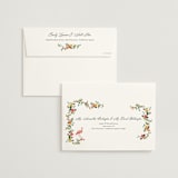 "Tropical Crest" - Wedding Invitations in Papaya by Susan Moyal - FREE Recipient Addressing