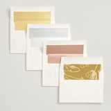"Vintage Label" - Wedding Invitations in Butter by Nazia Hyder - Envelope Liner Options