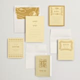 "Vintage Label" - Wedding Invitations in Butter by Nazia Hyder - Invitation Suite