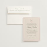 "Scripted" - Wedding Invitations in Peony by Creo Study - Invitation with Envelope