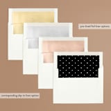 "Of Note" - Wedding Invitations in Pearl by Olivia Raufman - Envelope Liner Options