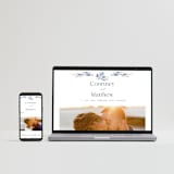 "Cascading Floral" - Wedding Invitations in Lagoon by Corinne Malesic - FREE Wedding Website