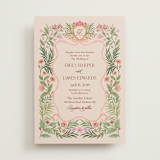 "Garden Heirloom" - Wedding Invitations in Peony by Elly - Front