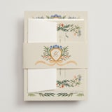"Garden Heirloom" - Wedding Invitations in Garden by Elly - Assembled with Belly Band