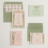 "Garden Heirloom" - Wedding Invitations in Peony by Elly - Invitation Suite